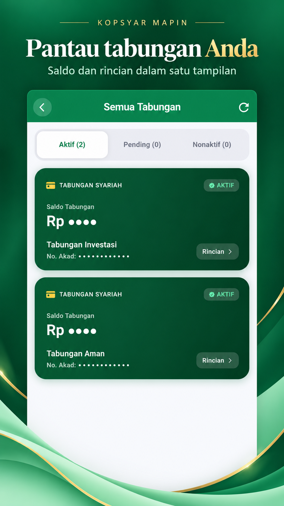 Fitur Tabungan Syariah